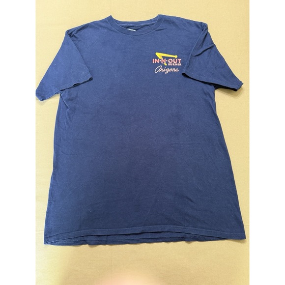 In N Out Burgers  Arizona Classic Cars Short Sleeve Blue T Shirt Size Medium - Picture 1 of 6